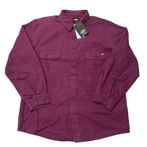 Dickies Duck Flannel Lined Cotton Button-Up Long Sleeve Shirt Men's 2XL